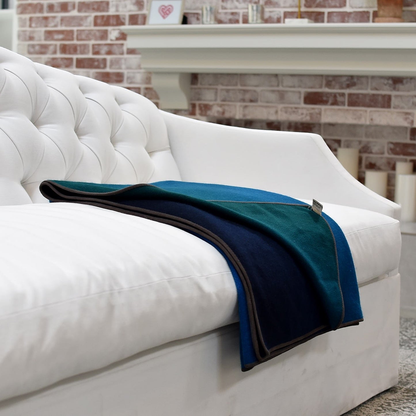 Cashmere Hand Woven Dip Dye Urga Blanket Bleu Violet