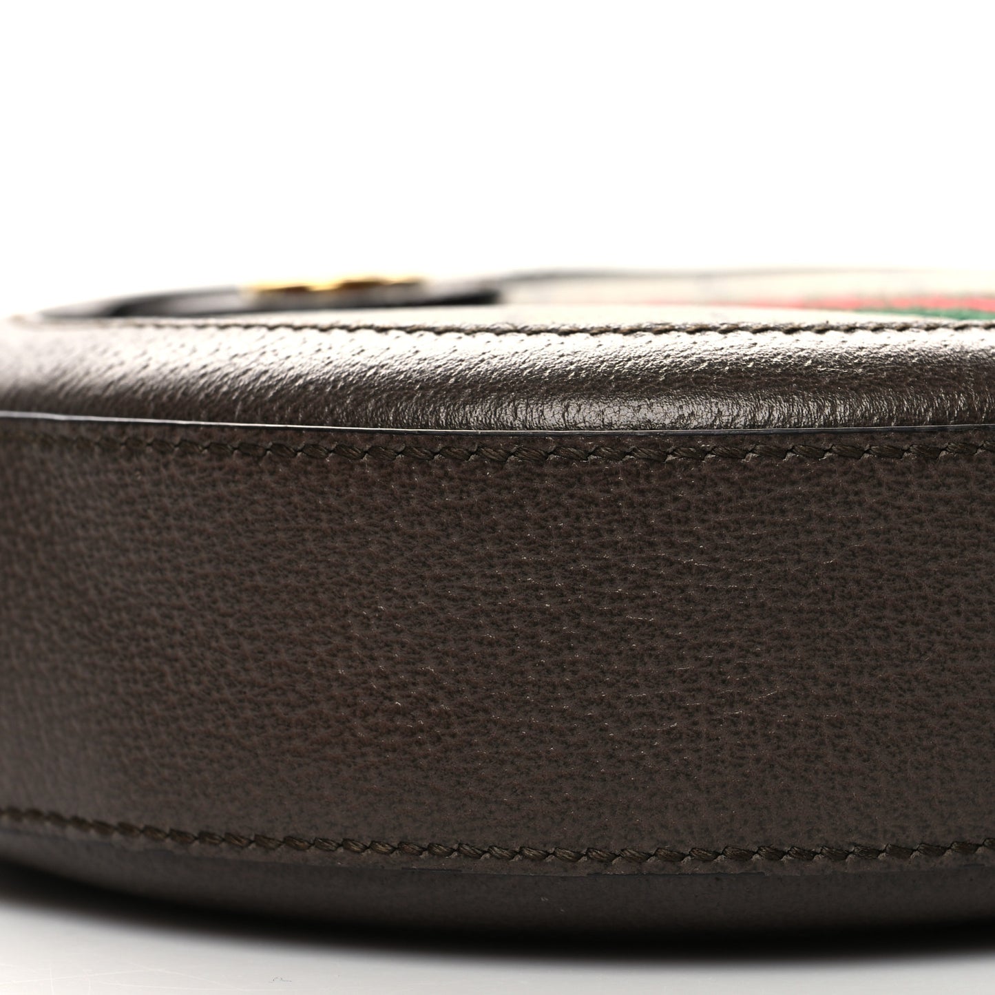 GG Supreme Monogram Web Mini Ophidia Round Shoulder Bag Brown