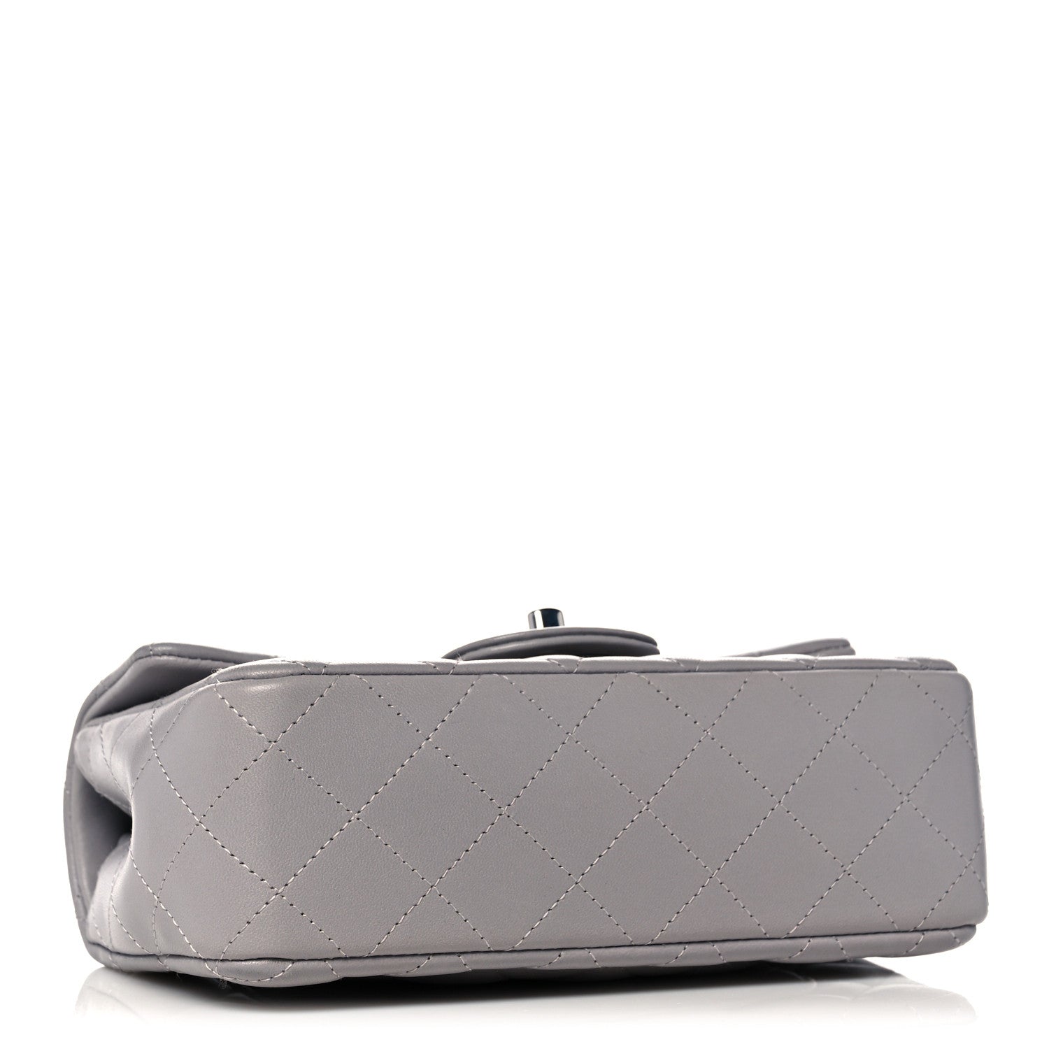 Chanel Lambskin Quilted Mini Rectangular Flap Grey 4 of 10