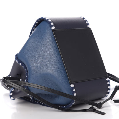 Loewe Calfskin Crochet Trim Hammock Shoulder Bag Marine Black 8 of 9