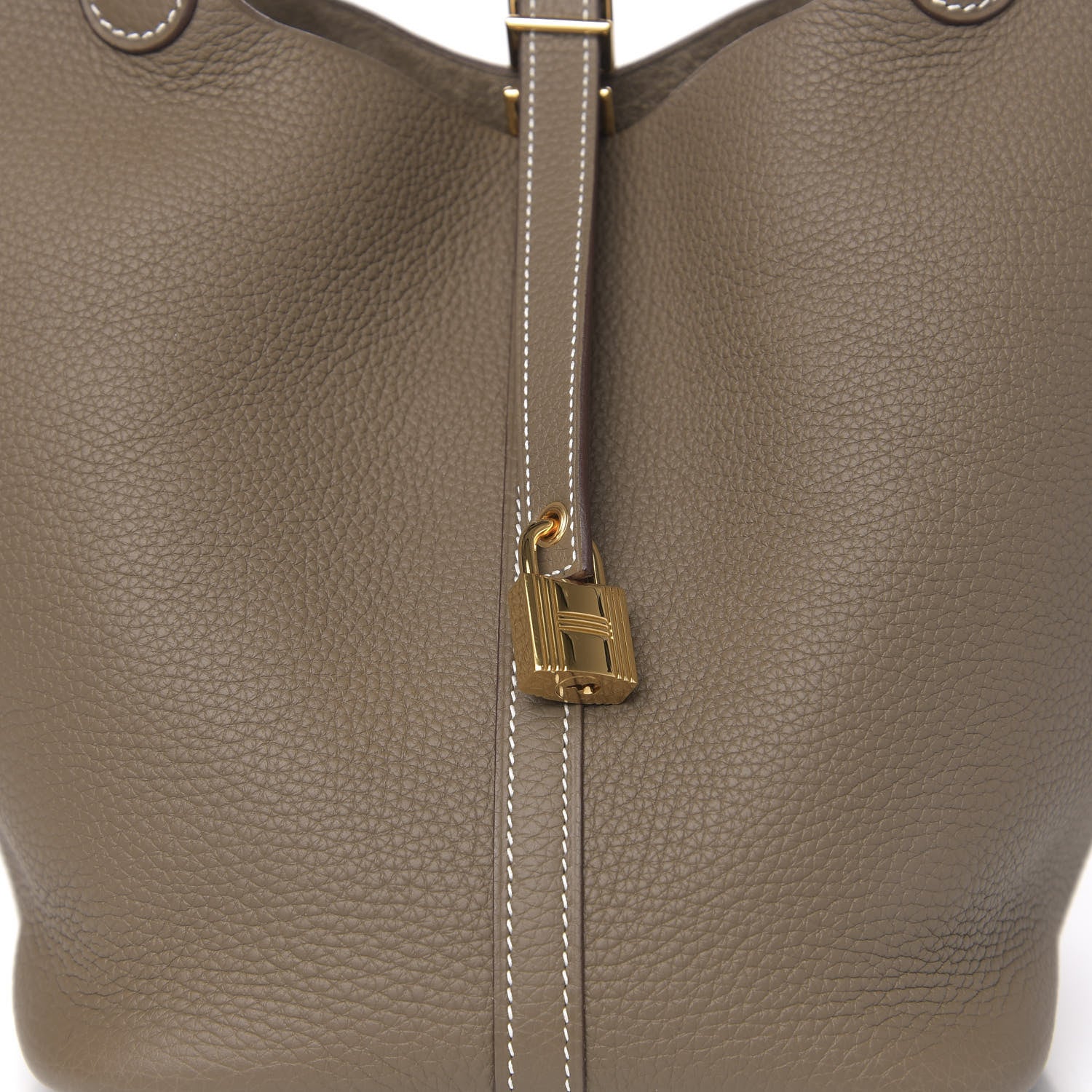 Hermes Taurillon Clemence Picotin Lock 22 MM Etoupe 10 of 11