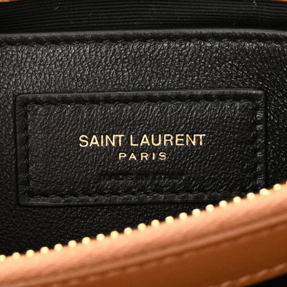 Saint Laurent Suede Calfskin Y Quilted Monogram Small Loulou Chain Satchel Cinnamon 7 of 12