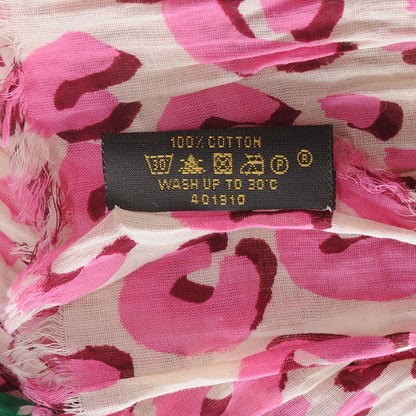Louis Vuitton Cotton Leopard Pareo Blanc Corail 5 of 6