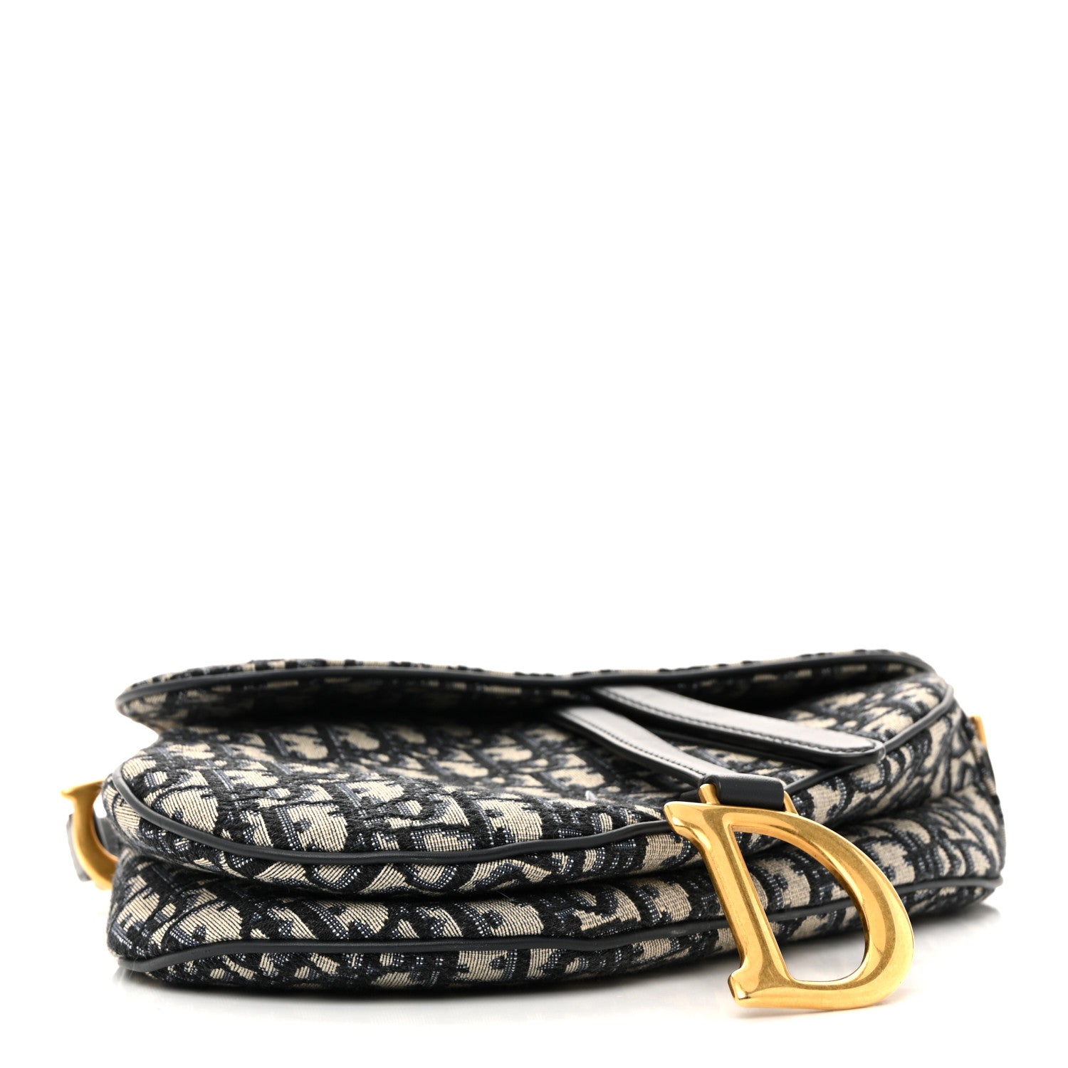 Christian Dior Oblique Saddle Bag Blue 4 of 13