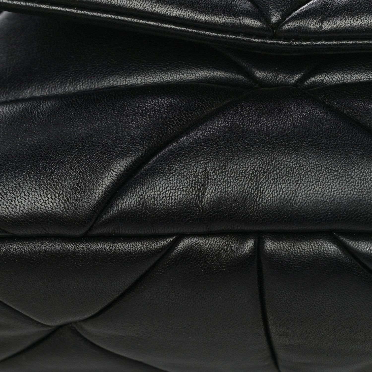 Prada Nappa Re-Nylon Triangle Quilted Patchwork System Flap Shoulder Bag Black 17 of 24