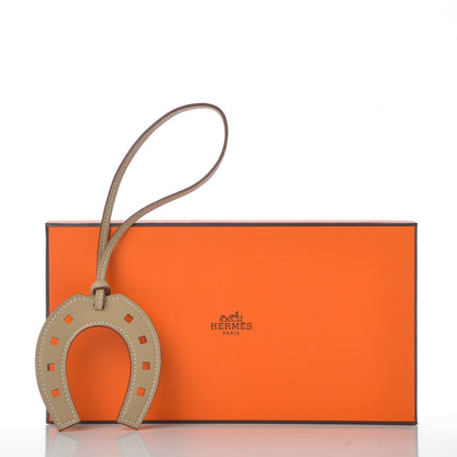Hermes Swift Paddock Horseshoe Bag Charm Beige 4 of 4