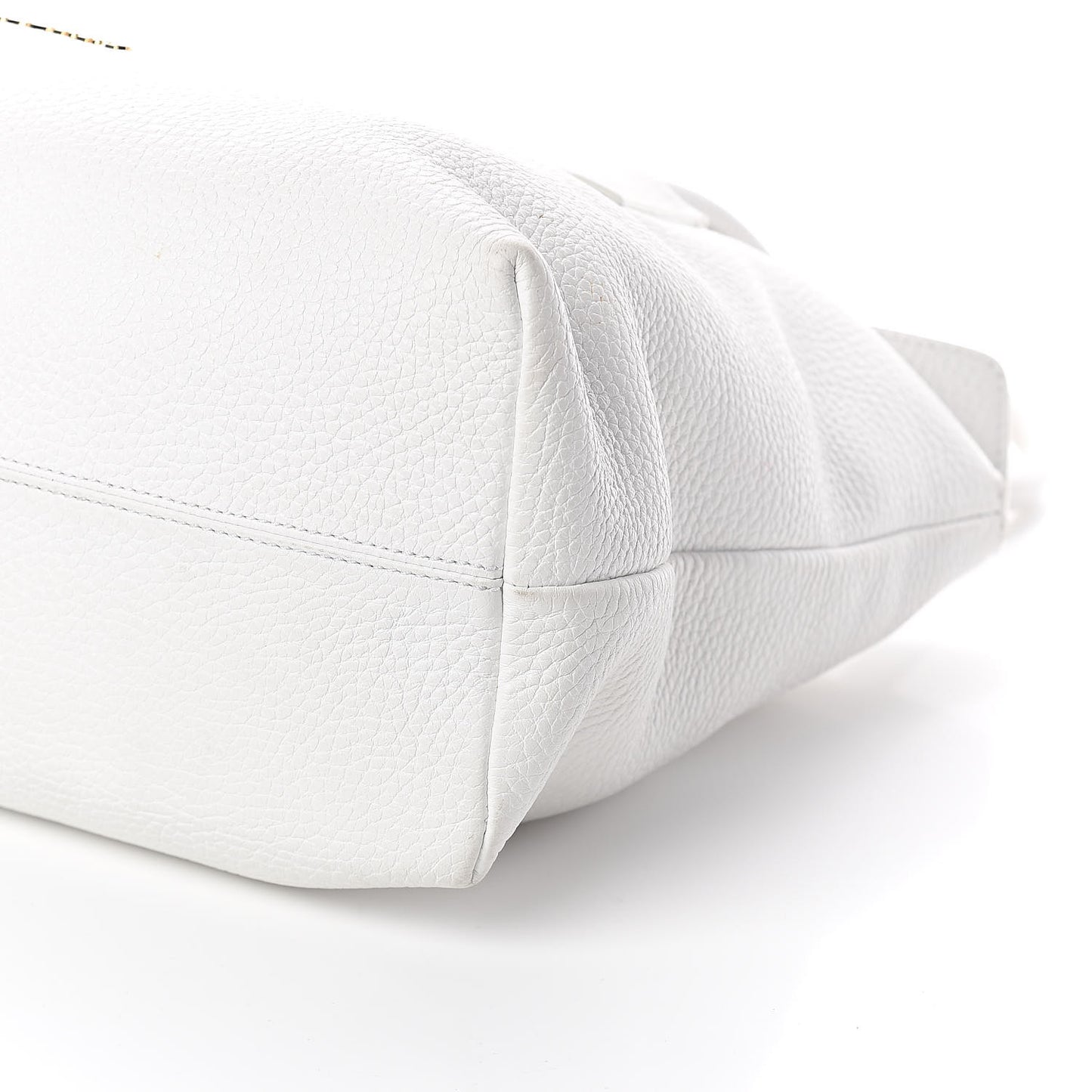 London Grainy Calfskin Medium Baynard Tote White