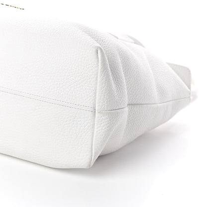 Burberry London Grainy Calfskin Medium Baynard Tote White 8 of 9
