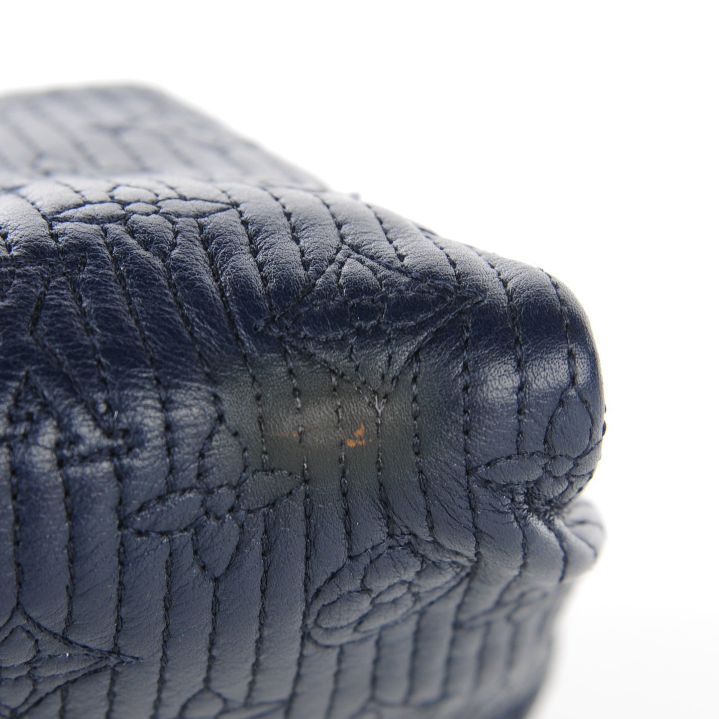 Calfskin Quilted Monogram Altair Clutch Navy