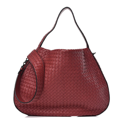 Bottega Veneta Nappa Intrecciato Large City Hobo Baccara Rose Nero 1 of 11