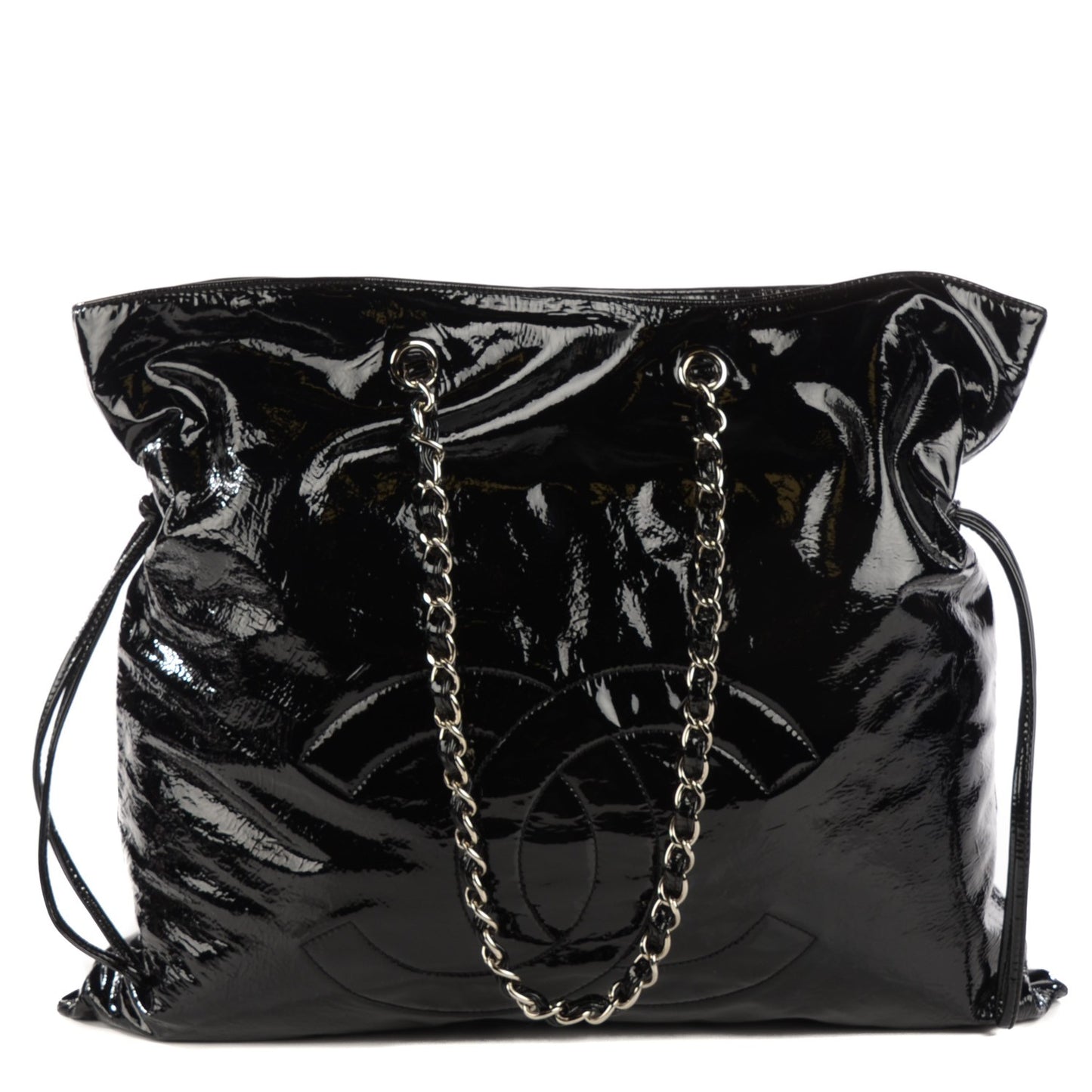 Patent Bonbons Shopper Tote Black