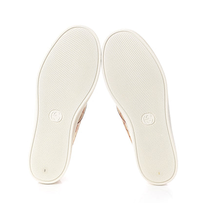 Gucci X MLB GG Monogram NY Yankees Embroidered Mens Slip On Sneakers 9 Beige Ruggine Rust 7 of 7