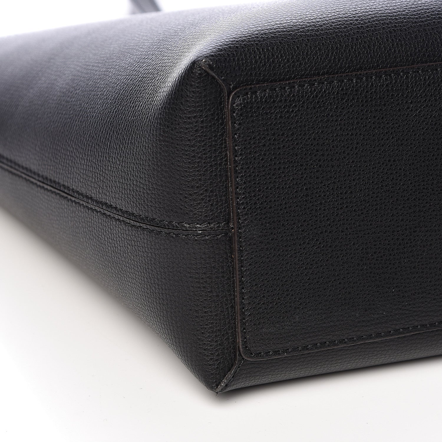 Burberry Grainy Calfskin Haymarket Check Medium Reversible Tote Black 13 of 16