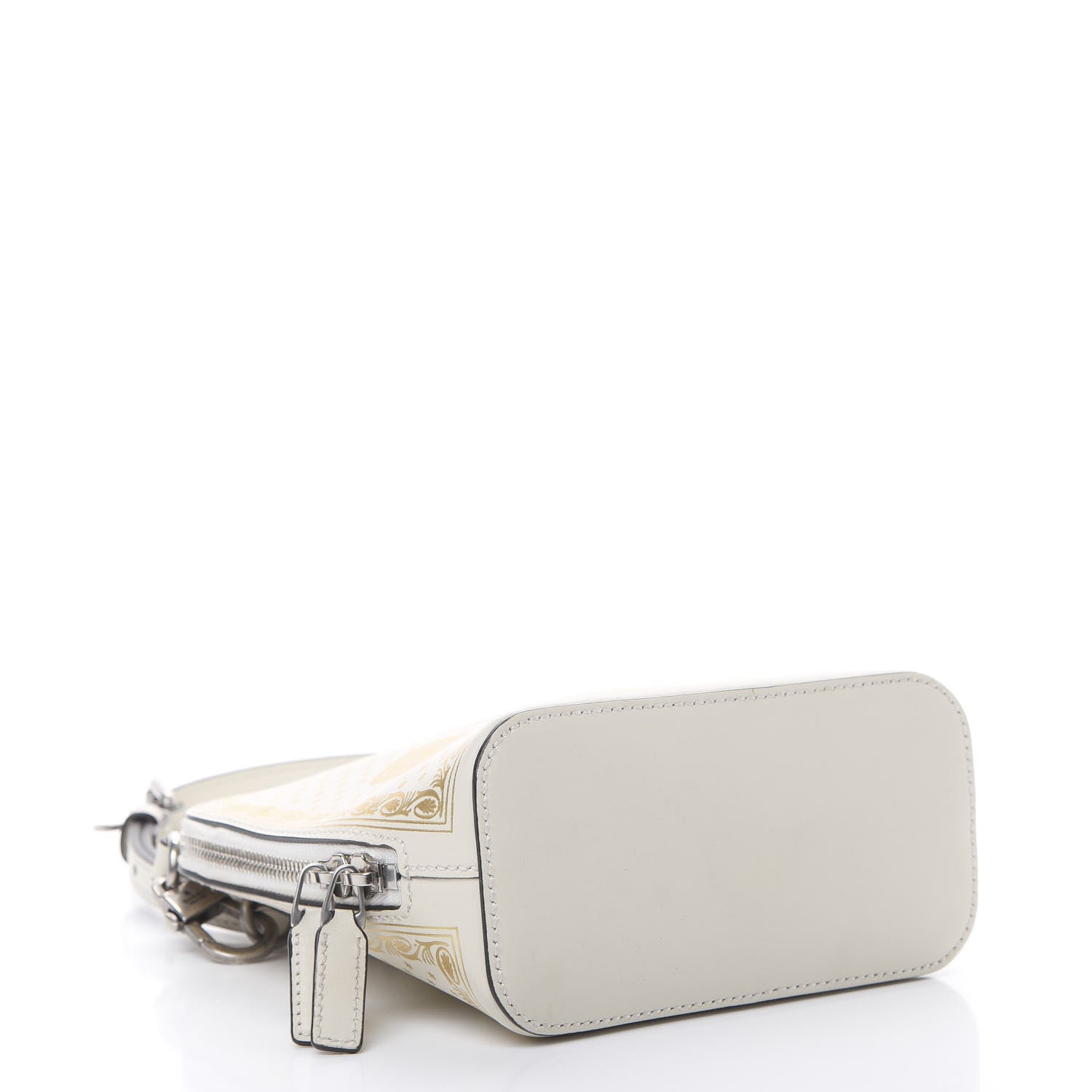 Gucci X SEGA Calfskin GUCCY Stars Mini Dome Shoulder Bag Mystic White Gold 3 of 12
