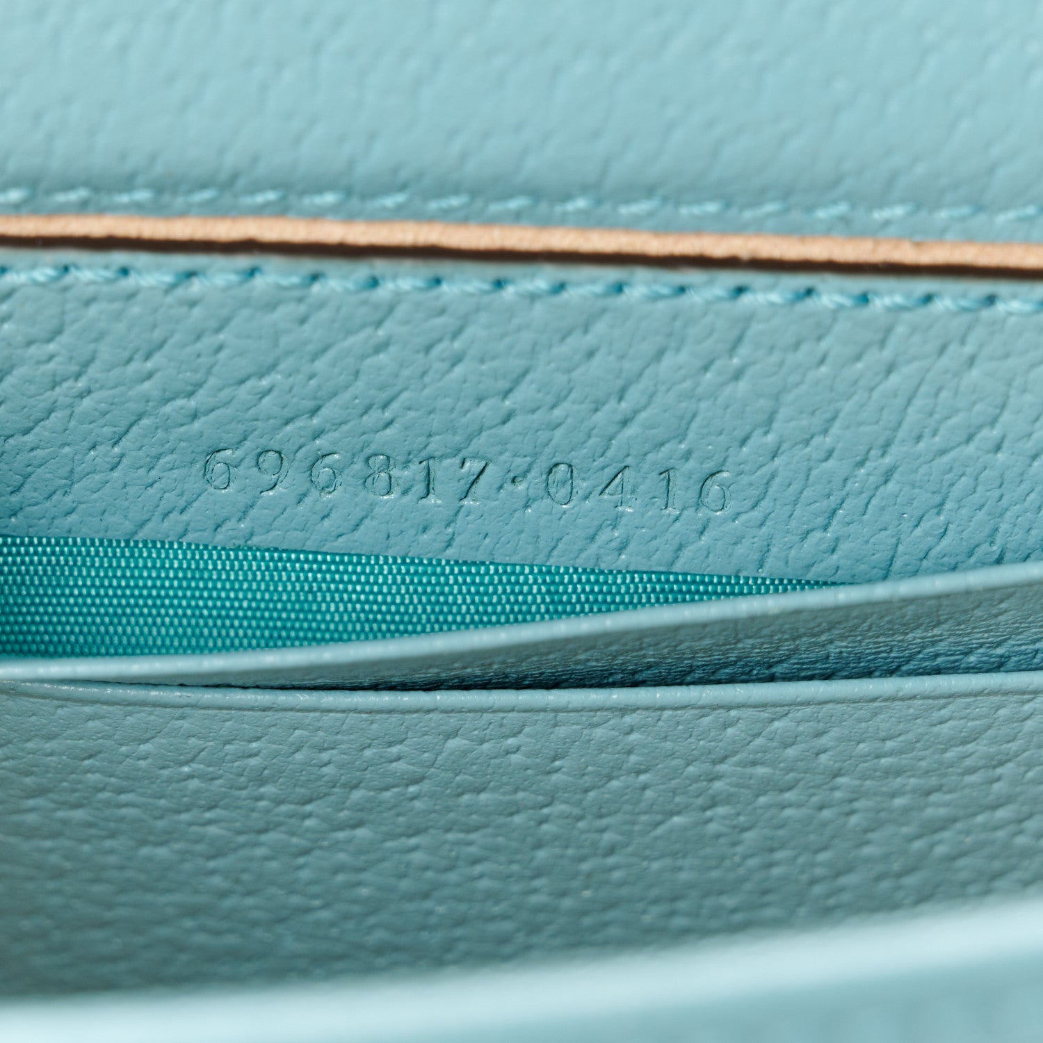 Gucci Textured Dollar Calfskin Mini Diana Chain Bag Dusty Azure 7 of 10