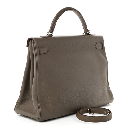 Hermes Togo Kelly Retourne 40 Etain 3 of 11