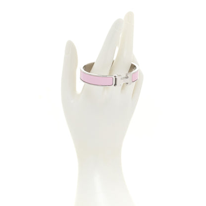 Hermes Enamel Narrow Clic Clac H Bracelet PM Sugar Pink 4 of 12