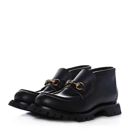 Gucci Cordovan Lux Mens Harald Horsebit Ankle Boots 9 Black 3 of 12
