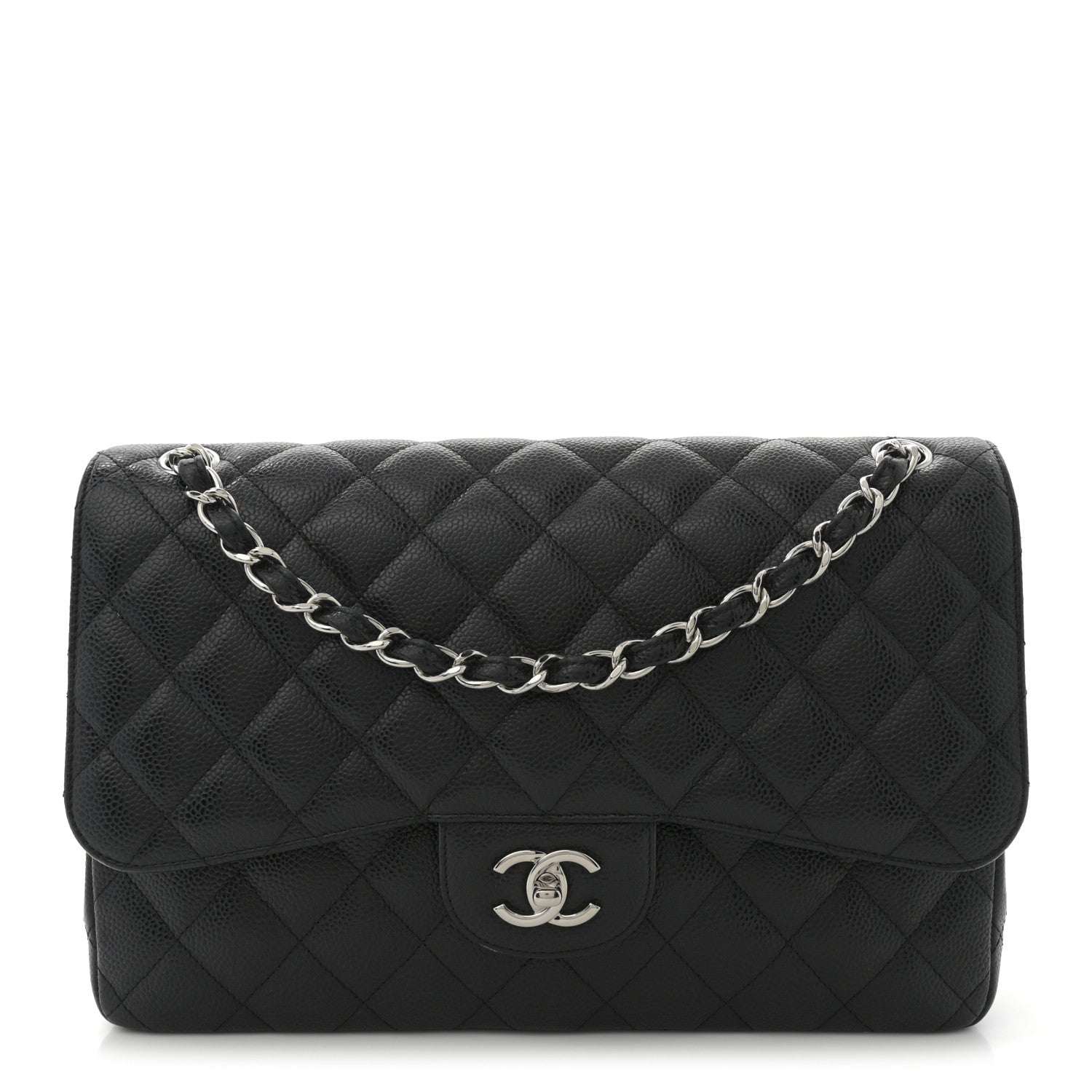 Chanel Caviar Quilted Jumbo Double Flap Black 1 of 10