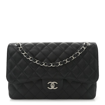Chanel Caviar Quilted Jumbo Double Flap Black 1 of 10