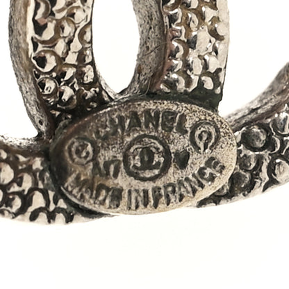 Chanel Crystal Timeless CC Earrings Silver 4 of 5