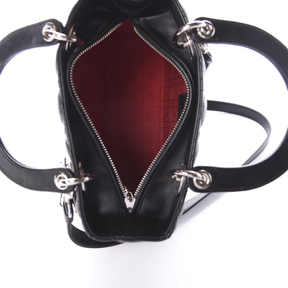 Christian Dior Lambskin Cannage Medium Lady Dior Black 7 of 11