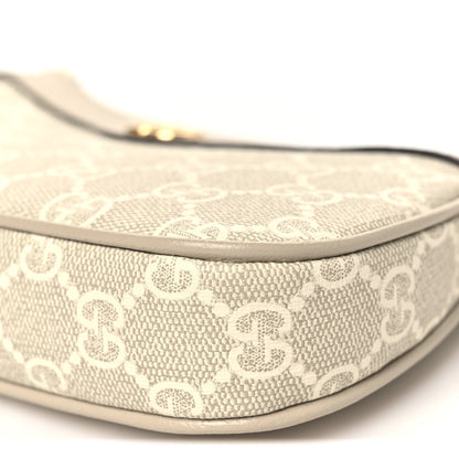Gucci GG Supreme Monogram Textured Dollar Calfskin Web Mini Ophidia GG Handbag Beige Mystic White Oatmeal 9 of 10
