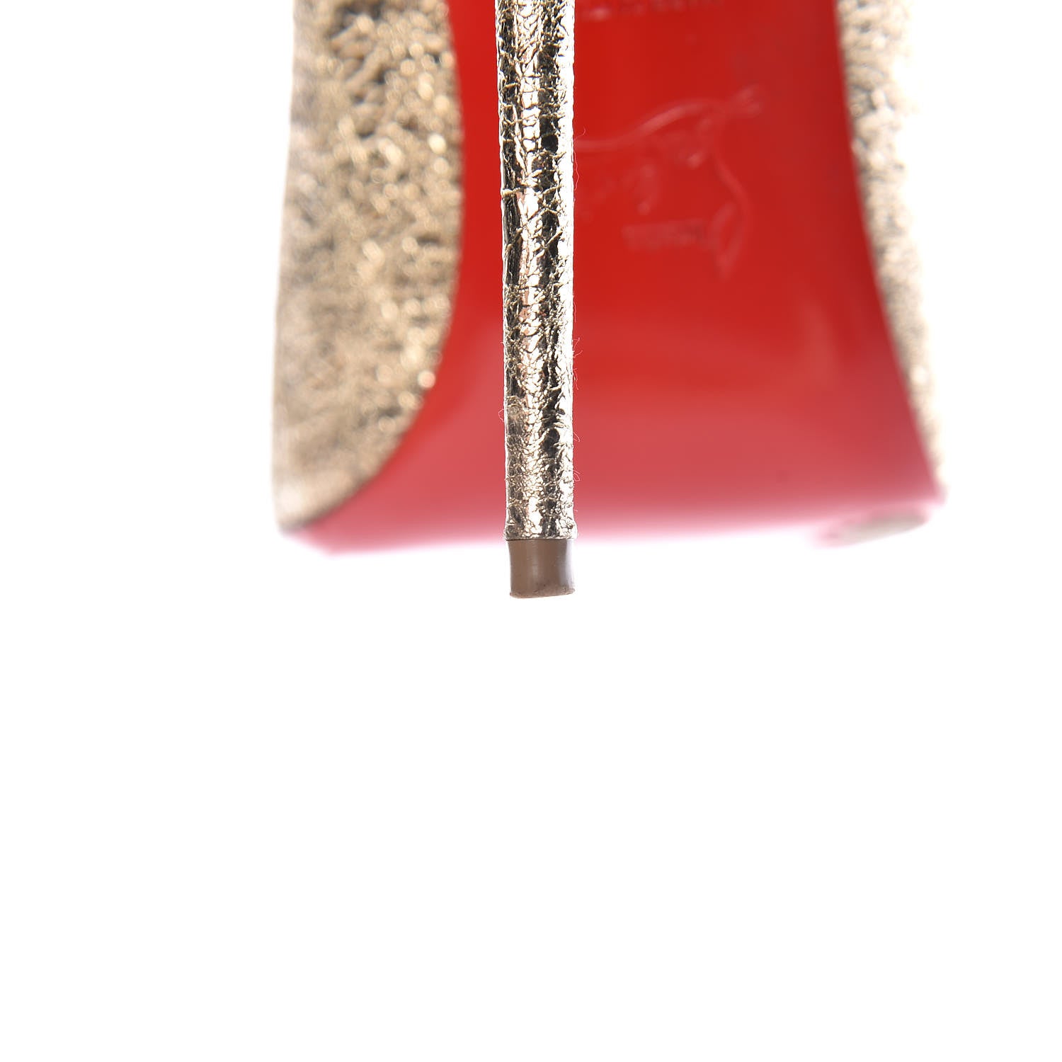 Christian Louboutin Metallic Crinkled Specchio So Kate 120 Pumps 42 Platine 10 of 11