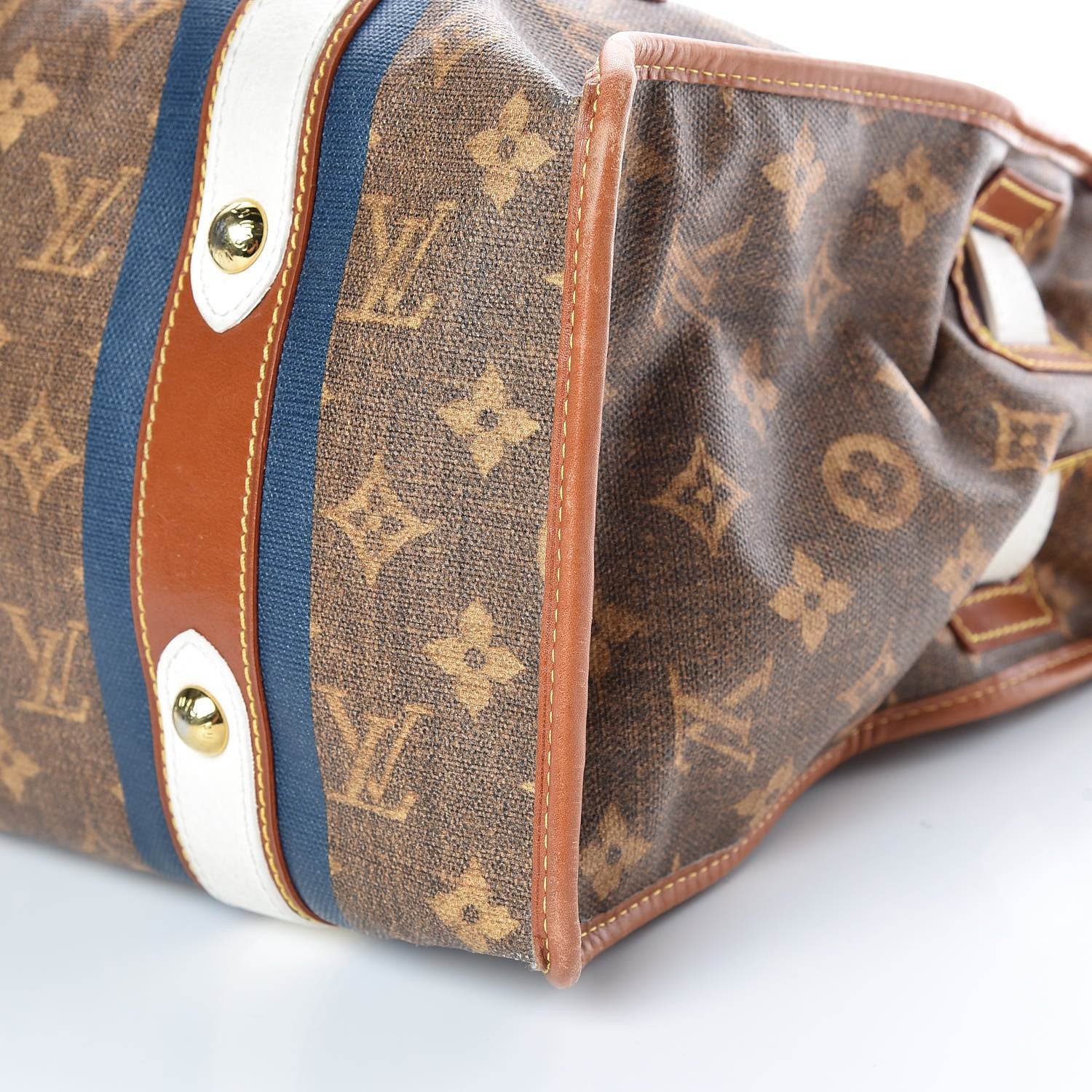 Louis Vuitton Monogram Rayures Tisse Sac GM Blue 6 of 21