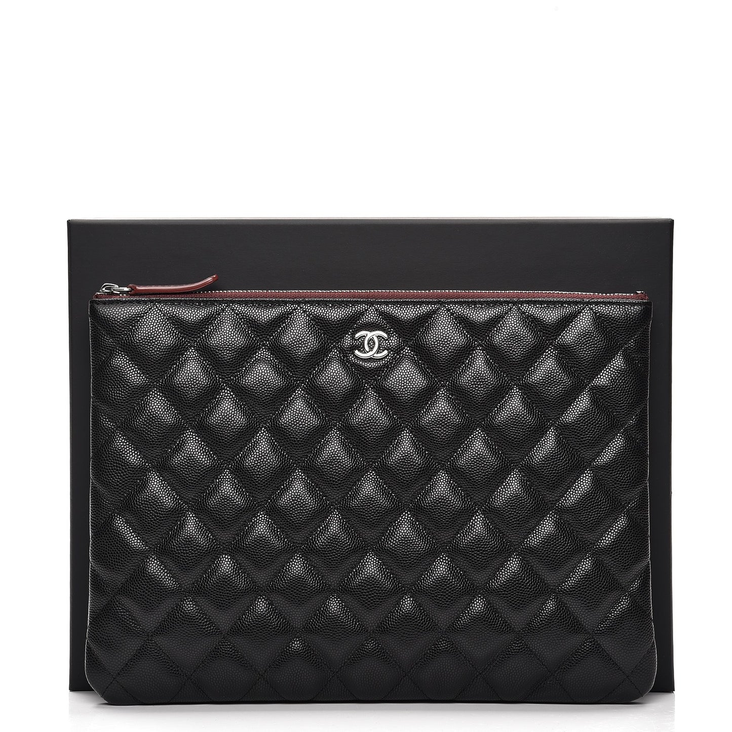 Caviar Quilted Medium Cosmetic Case Black