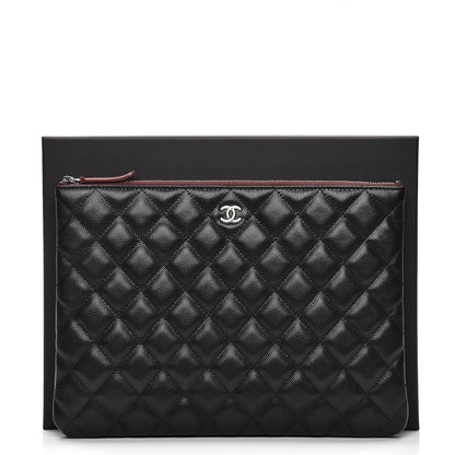 Chanel Caviar Quilted Medium Cosmetic Case Black 8 of 8