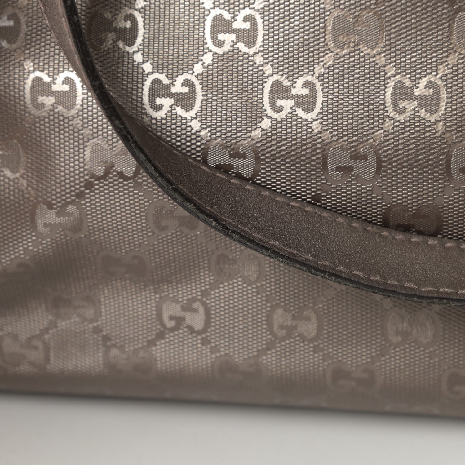 Gucci Imprime Monogram Medium Zippered Shopping Tote Pewter 16 of 20