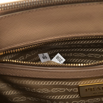 Prada Saffiano Lux Mini Galleria Double Zip Tote Sabbia 7 of 14