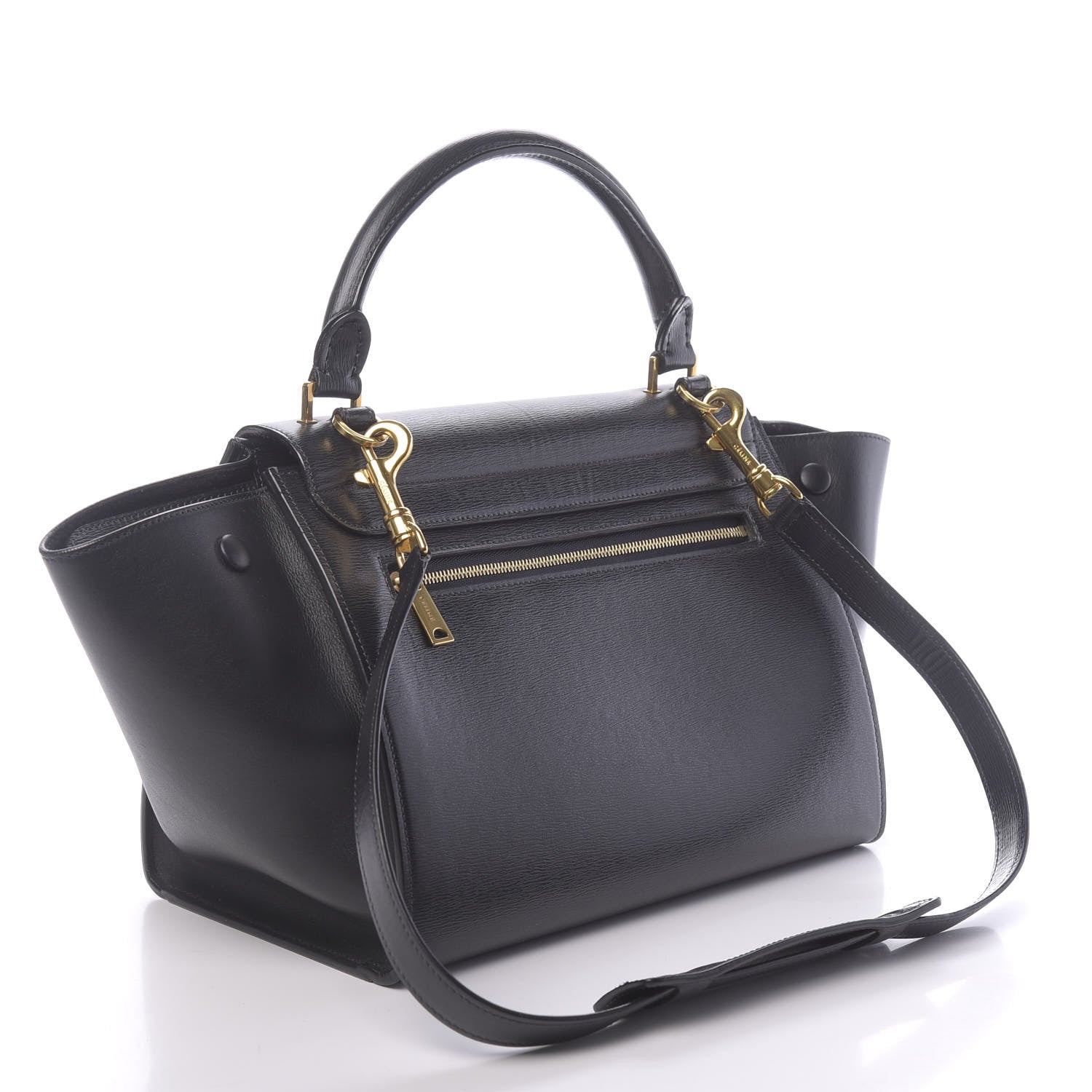 Celine Liege Calfskin Small Trapeze Black 3 of 11