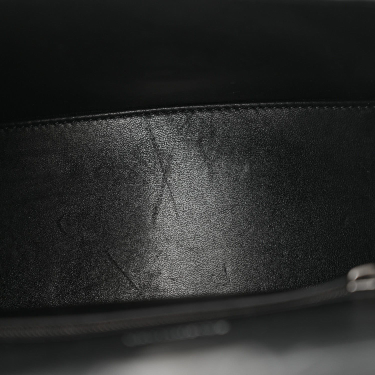Balenciaga Shiny Calfskin Monochrome Crocodile Embossed Small Hourglass Top Handle Bag Black 12 of 13