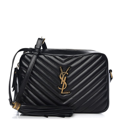 Saint Laurent Calfskin Matelasse Monogram Lou Camera Bag Black 1 of 9