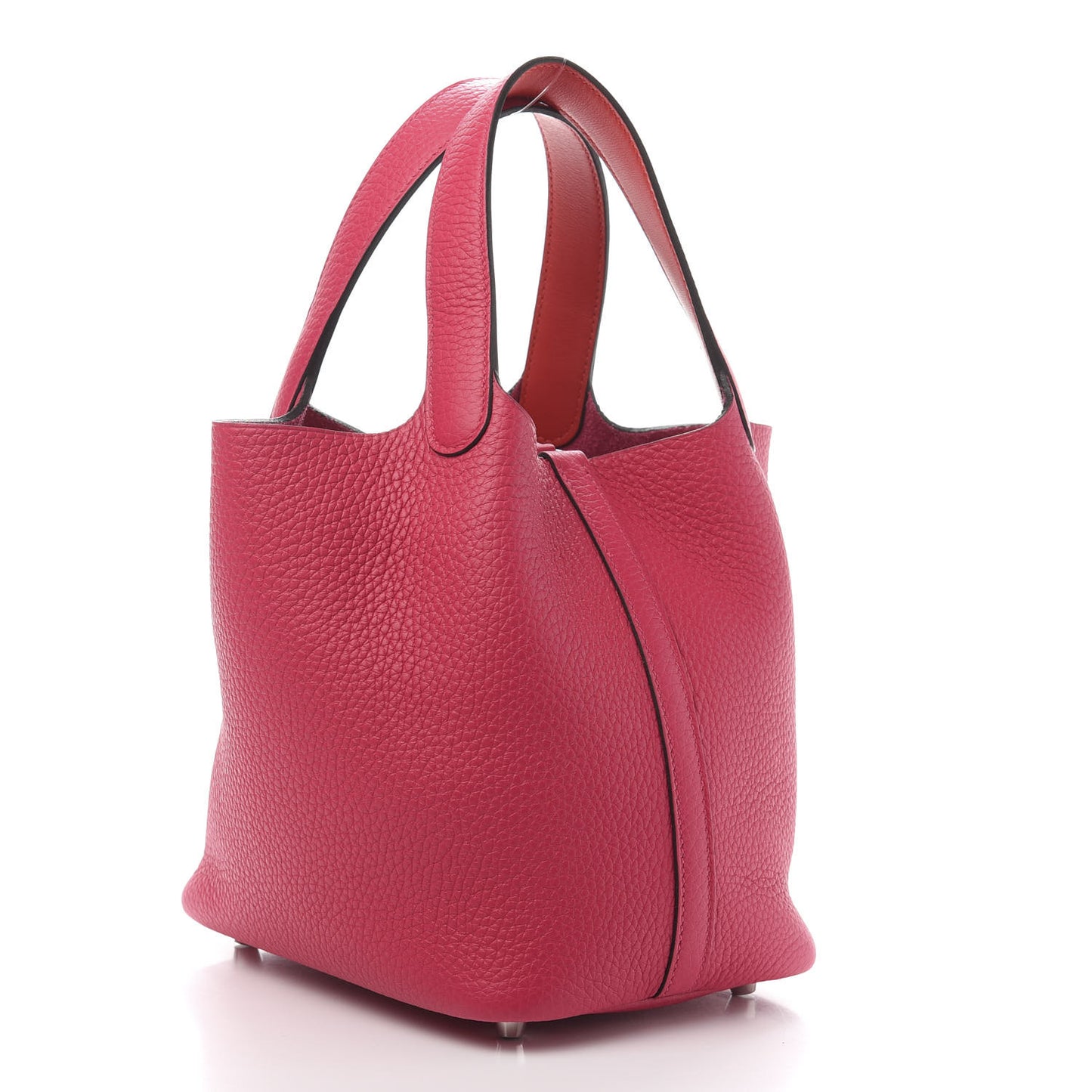 Taurillon Clemence Swift Eclat Picotin Lock 18 PM Rose Mexico Rouge De Coeur