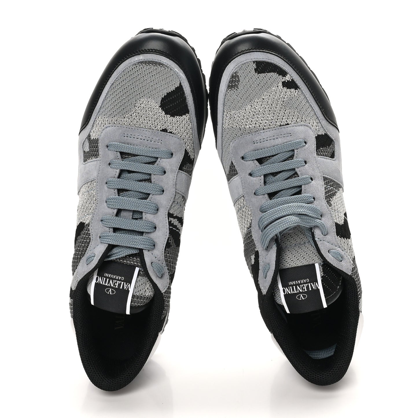 Mesh Suede Camouflage Mens Rockrunner Sneakers 10 Grey