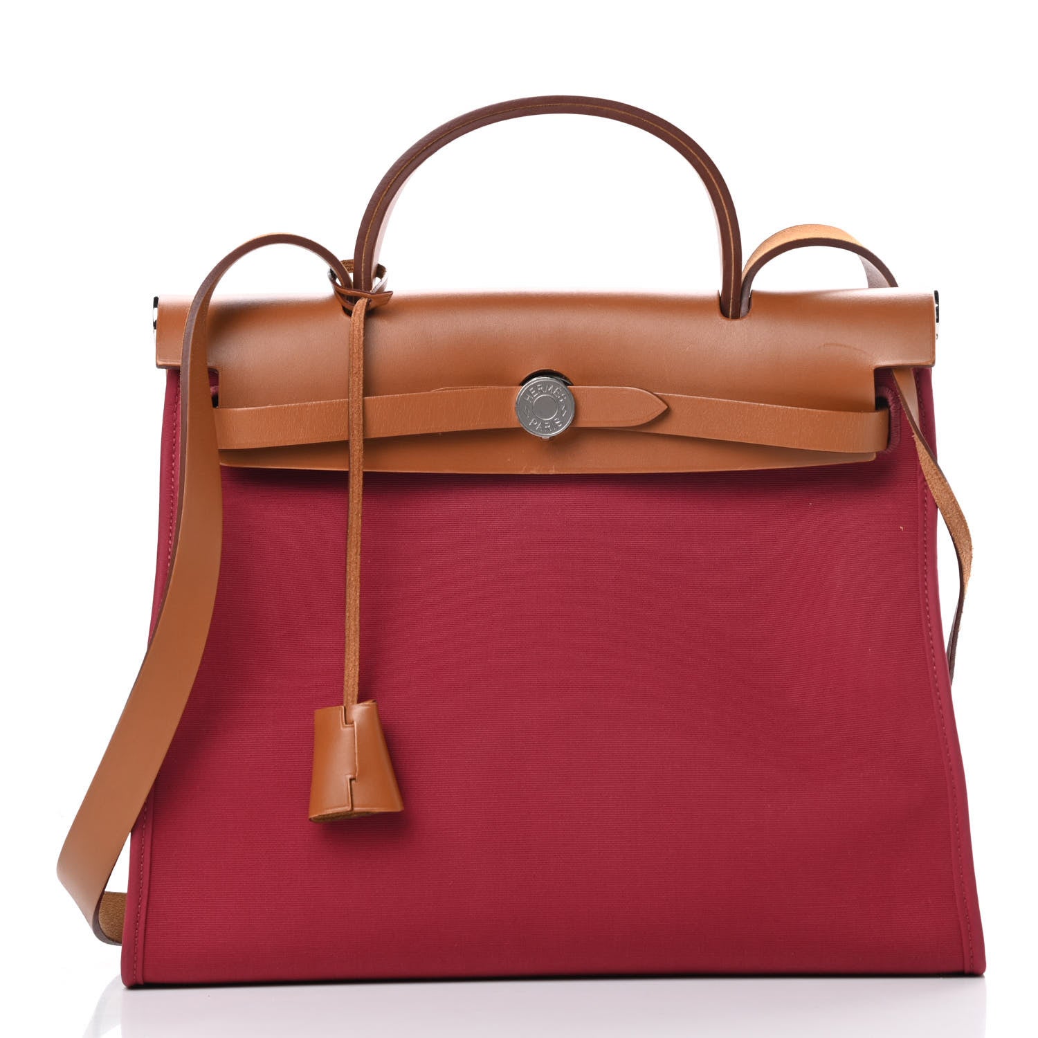 Hermes Vache Hunter Toile Herbag Zip 31 PM Rubis 3 of 16