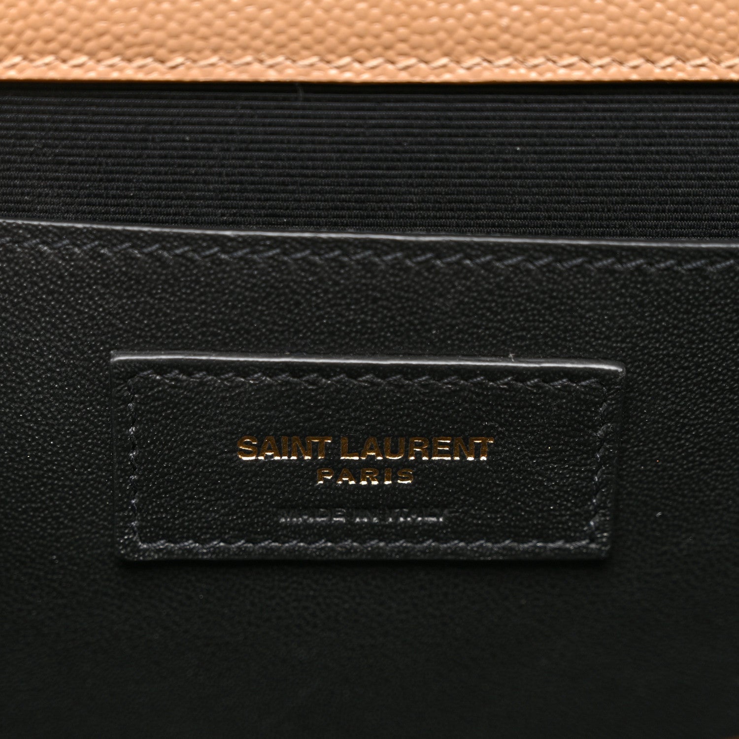 Saint Laurent Grain De Poudre Textured Mixed Matelasse Medium Triquilt Monogram Satchel Dark Cork 6 of 11