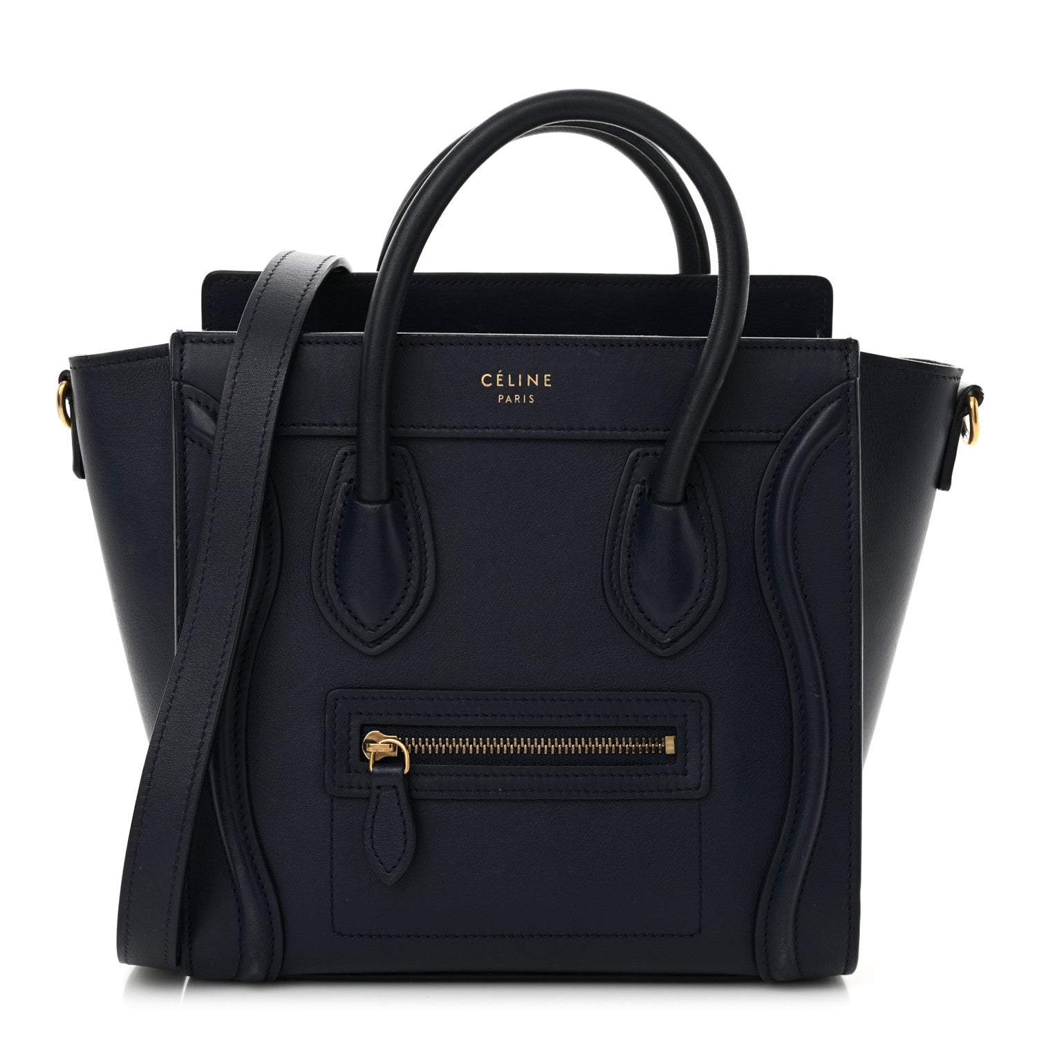 Celine Smooth Calfskin Nano Luggage Ink 1 of 15
