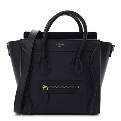 Celine Smooth Calfskin Nano Luggage Ink 1 of 15