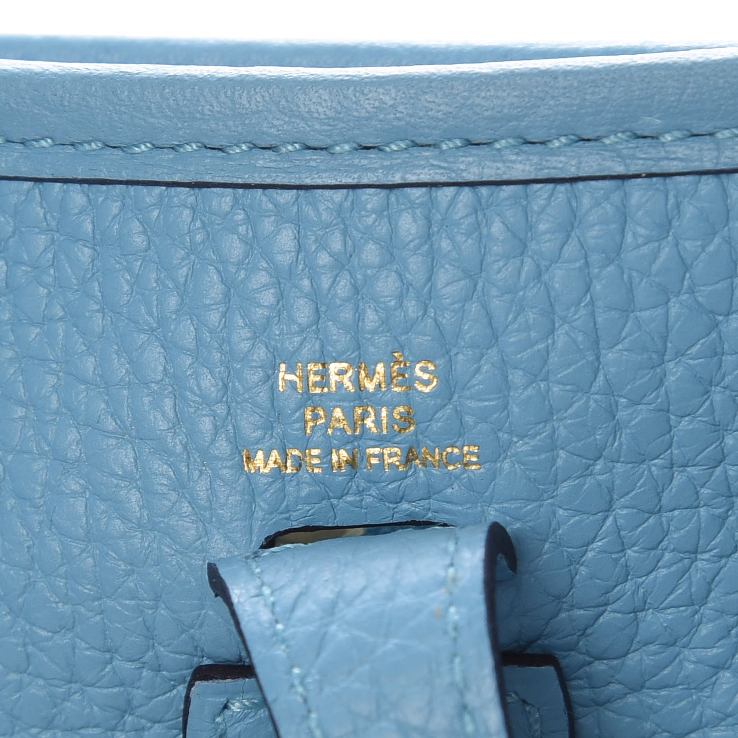 Hermes Taurillon Clemence Evelyne TPM Bleu Du Nord 9 of 11