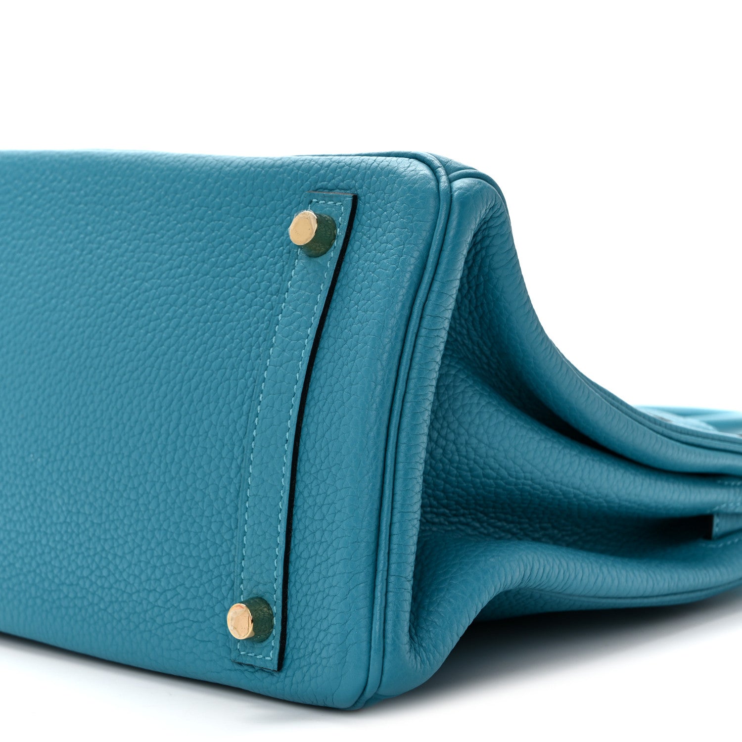 Hermes Taurillon Clemence Birkin 30 Turquoise 11 of 12