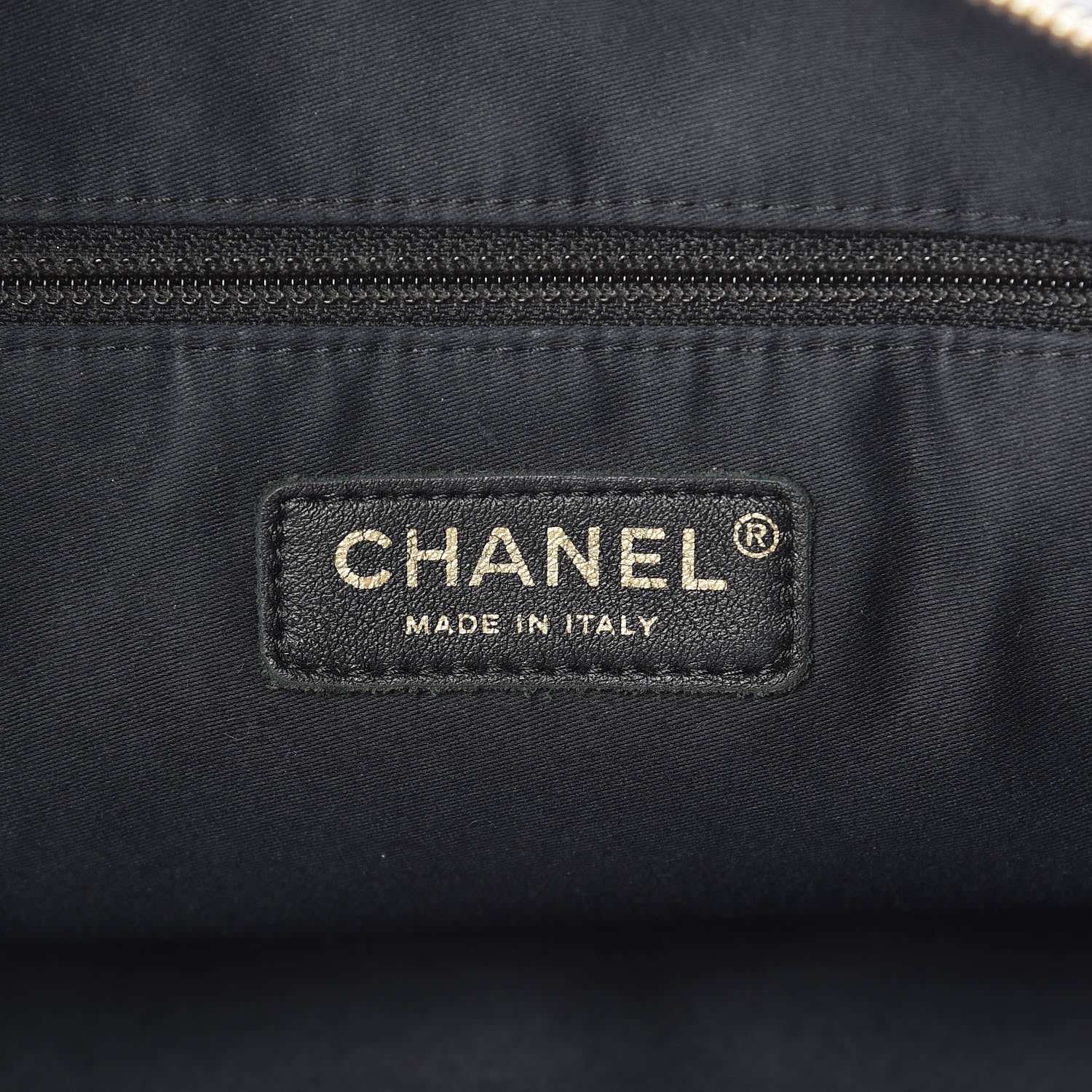 Chanel Lambskin Large Girl Bag Black Beige 6 of 9
