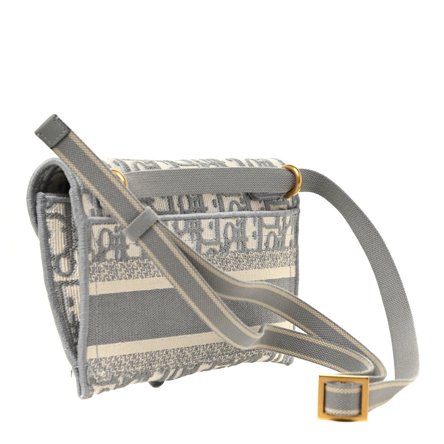 Oblique Slim Saddle Pouch Grey