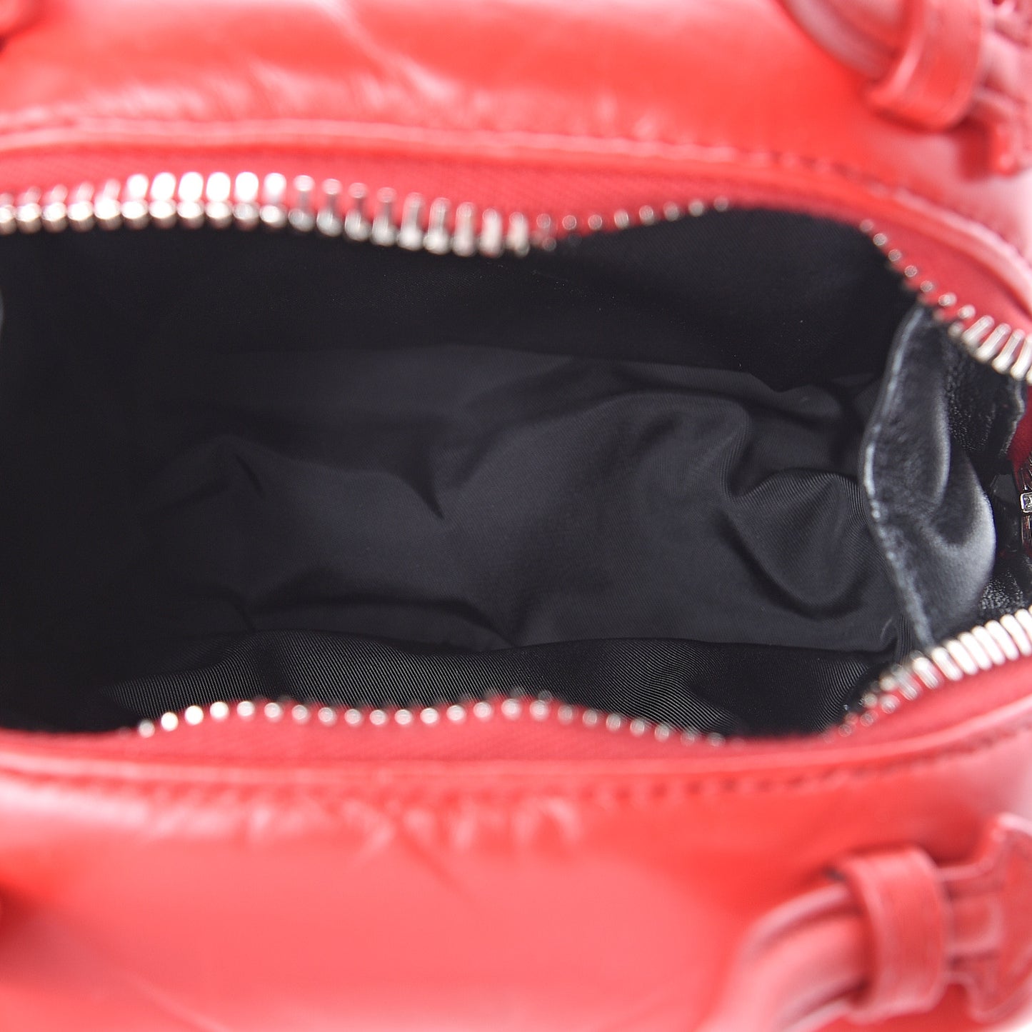 Calfskin Quilted Halo Top Handle Bag Red