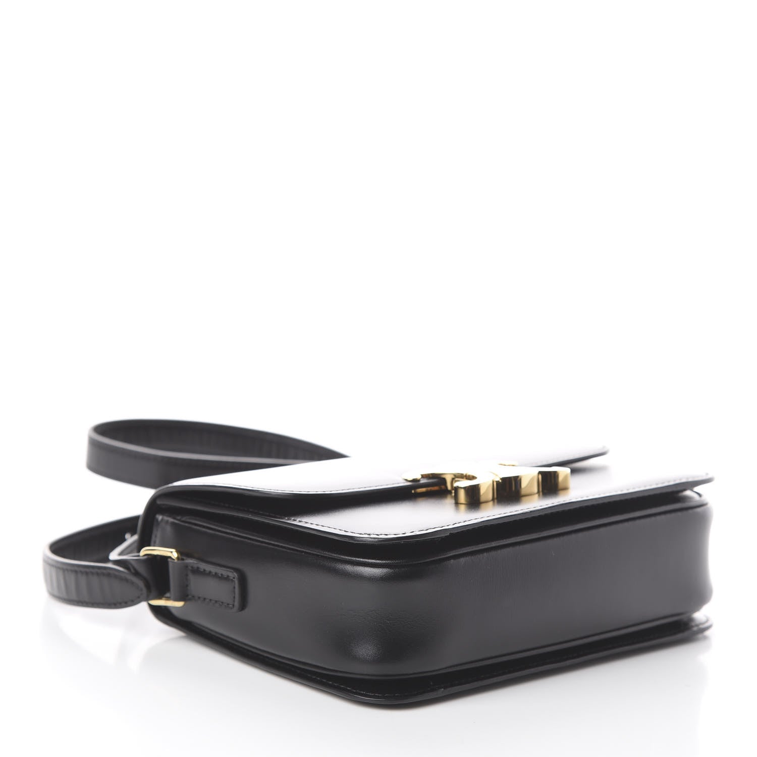 Celine Shiny Calfskin Small Triomphe Black 3 of 8