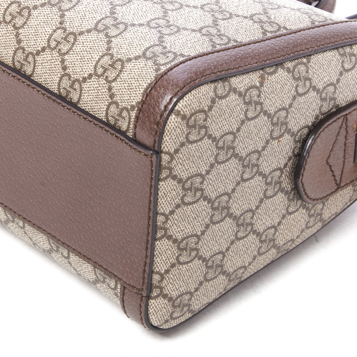 GG Supreme Monogram Web Medium Ophidia Boston Brown