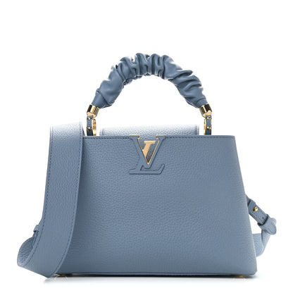 Louis Vuitton Taurillon Scrunchie Capucines BB Blue 1 of 10